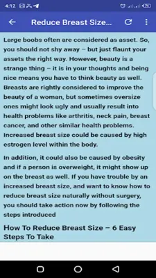 Basic Breast Care android App screenshot 1